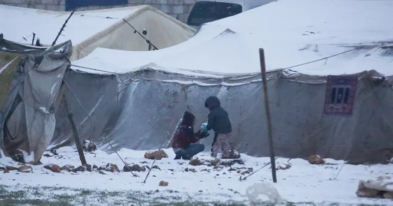 সিরিয়ার শরণার্থী শিরিরের দুই শিশু